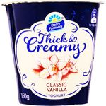 Dairy Farmers Thick and Creamy Classic Vanilla Yoghurt 150g