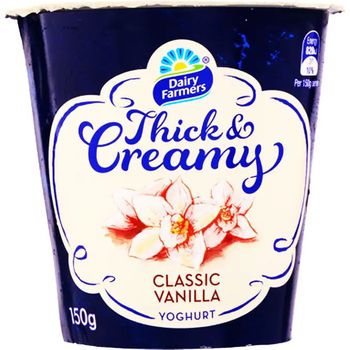 Dairy Farmers Thick and Creamy Classic Vanilla Yoghurt 150g