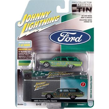 Johnny Lightning 1960 Ford Rat Fink Country Squire Green & Teal 1:64 Scale Diecast Replica Model