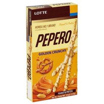 Lotte Pepero Chocolate And Biscuit Stick Golden Crunchy 32g