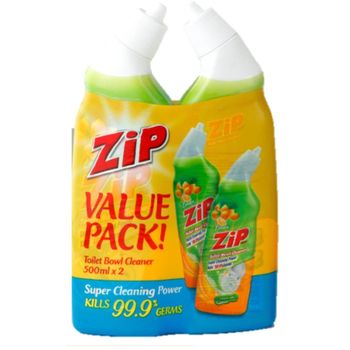 Zip Toilet Bowl Cleaner Lemon 2pcs 500ml