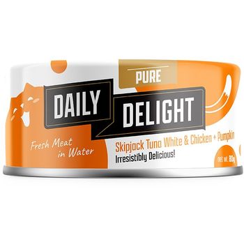Daily Delight Pure Tuna with Pumpkin Cat Food 80g (24 cans)TNR Project Sg