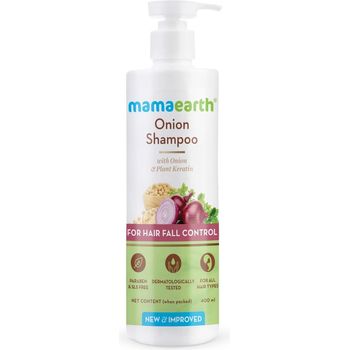 Mamaearth Onion Shampoo for Hair Fall Control 400ml