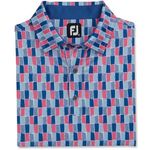 FootJoy Painted Tile Lisle Self Collar Sapphire / Rose / Mist