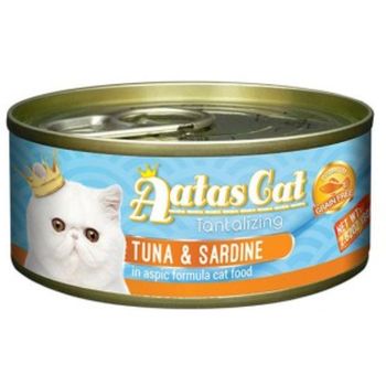 Aatas Cat Canned Food Tantalizing Tuna And Sardine In Aspic 80g