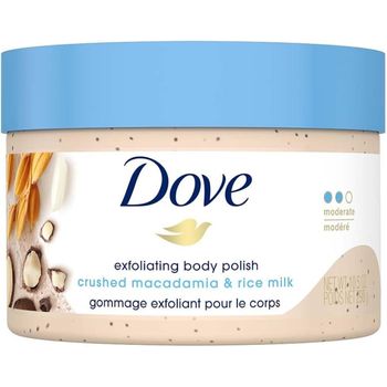 Dove Body Scrub with Macadamia Flour And Rice Milk 298g