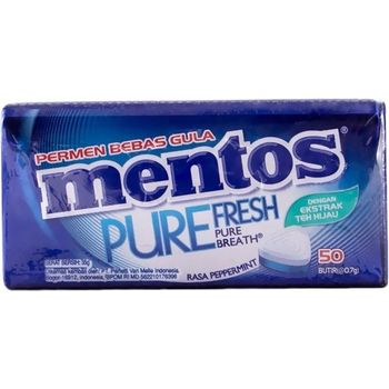 Mentos Pure Fresh Tin Peppermint 35g