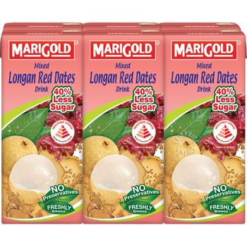 Marigold Longan Red Dates Less Sweet 6 x 250ml