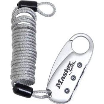 Master Lock 1559eurdcol Resettable Combination Backpack Lock With Coiling Cable 90 M Random Color