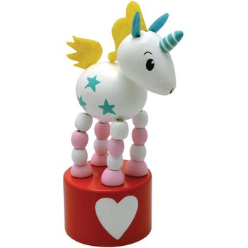 House of Marbles Wooden Magic Unicorn Press Up
