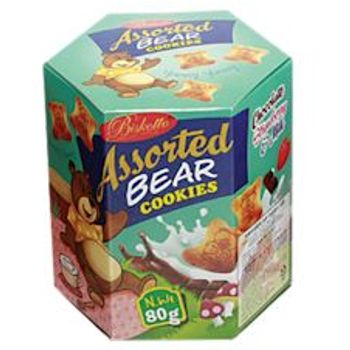 Biskotto Bear Cookies Assorted 80g