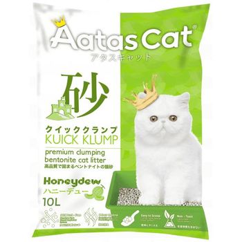 Aatas Cat Bentonite Cat Litter Kuick Klump Honeydew 10l