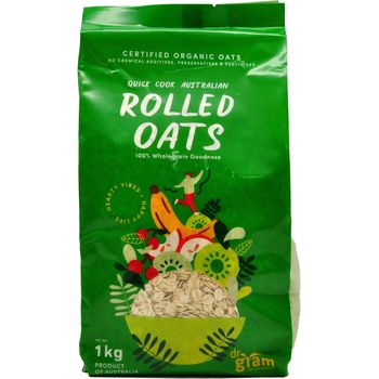 Dr Gram Organic Rolled Oats 1kg