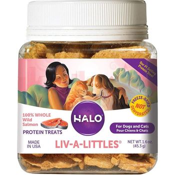 Halo Liv-A-Littles Freeze-Dried Wild Salmon Protein Treats 45g