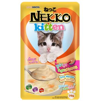 Nekko Tuna Mousse with Salmon For Kitten 70g
