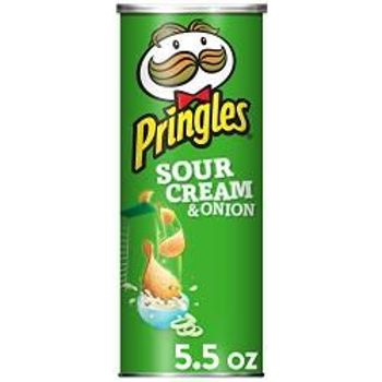 Pringles Potato Crisps Sour Cream And Onion Flavored 5.5oz Can