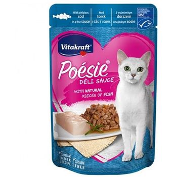 Vitakraft Cat Food Poesie Delisauce Cod 85g