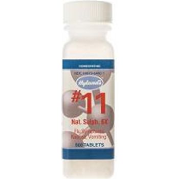 Hylands Cold and Flu Medicine Nausea Relief Homeopathic Treatment Hyland's Cell Salts #11 Natrum Sulphuricum 6X Tablets 500 Count