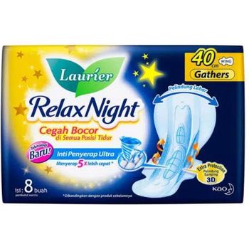Laurier Relax Night 40cm Gather Wings 8s
