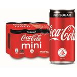 Coca Cola Mini No Sugar Carbonated 6 x 180ml
