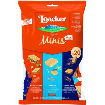 Loacker Classic Mini Crispy Wafers Assorted 200g