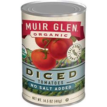 Muir Glen Organic Diced No Salt Added Tomatoes 411g