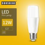 Sunshine LED PIN Lamp Stick Light Bulb 12w E27 Daylight