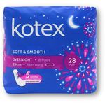 Kotex Soft And Smooth Overnight Non Wing 8 Pads 28cm