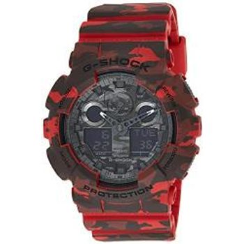 Casio Mens G Shock Camo Analog-digital Sport Quartz Watch Nwt Ga-100cm-4a