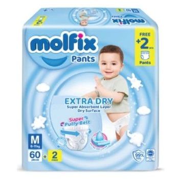 Molfix Extra Dry Pants M 58pcs