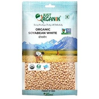 Just Organik Organic White Soybeans 500g