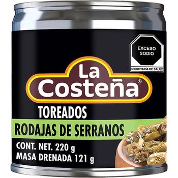 La Costena Serrano Chiles Toreados Sliced 220g