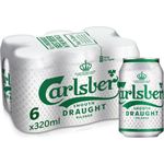 Carlsberg Smooth Draught Beer Can 6pcs 320ml
