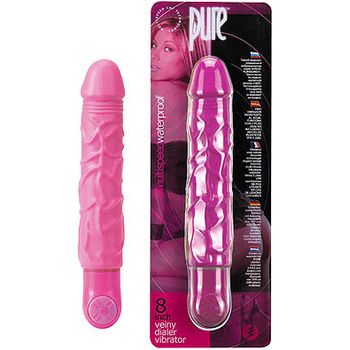 Pure 8'' Veiny DialerVibrator Pink