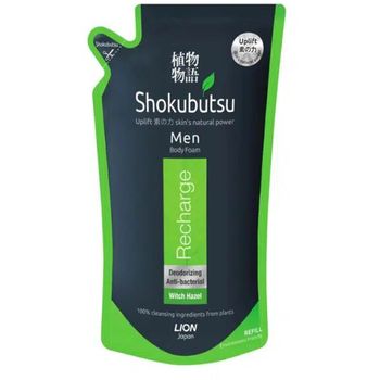 Shokubutsu Men Anti Bacterial Recharge Body Foam Witch Hazel Refill 600ml
