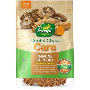 Happi Doggy Dental Chew Care Immune Support Regular 150g
