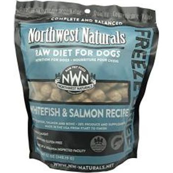 Northwest Naturals Freeze Dried Raw Diet For Dogs Freeze Dried Nuggets Dog Food Whitefish And Salmon Grainfree Glutenfree Pet Food Dog Training Treats 12oz