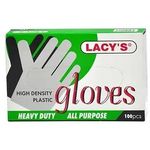 Lacy's Clear Hdpe Embossed Gloves 100pcs 