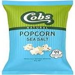 Cobs Gourmet Natural Popcorn Sea Salt Carton Of 12 x 80g
