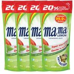 Mama Lemon Dishwashing Liquid Refill 4S 600ml Green Tea