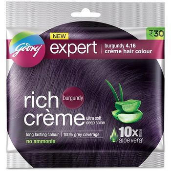 Godrej Expert Rich Creme, Warna Rambut, Burgundy, 20g