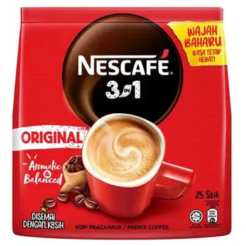Nescafe 3 in 1 Original Instant Coffee 18g x25s