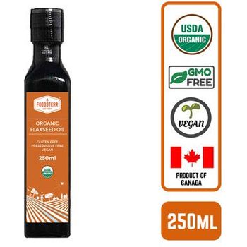 Foodsterr Organic Flax Oil Cold Pressed 250ml