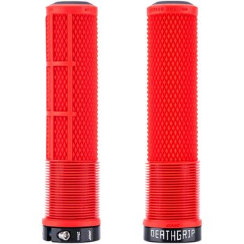 DMR Death Grip 2 Flangeless Grips Thick Lock On Red