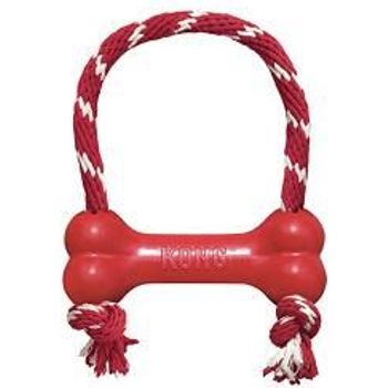 Kong Goodie Dog Bone With Rope Medium