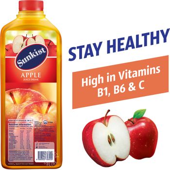 Sunkist Fruit Bottle Juice Apple 2L