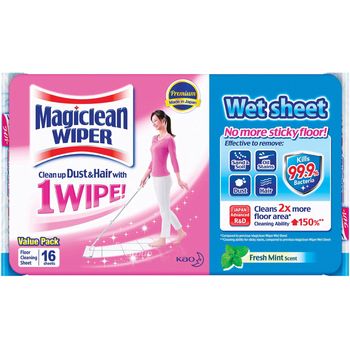 Magiclean Wiper Wet Sheet Fresh Mint