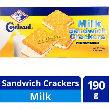 Cowhead Sandwich Crackers With Calcium Milk