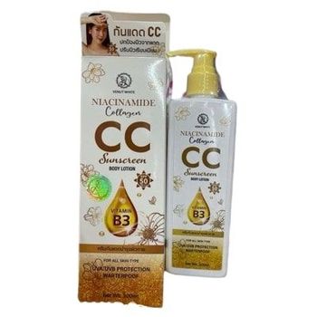 Venut White Niacinamide Collagen CC Sunscreen Body Lotion Vitamin B3 SPF 50 300ml