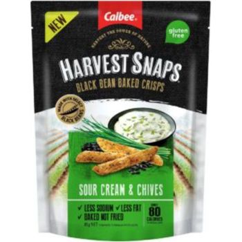 Harvest Snaps Black Bean Crisps Sour Cream & Chives 85g